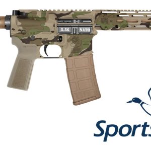 Diamondback DB175AK622 DB15 Sports South Exclusive 5.56 NATO 30+1 16" Threaded Barrel, Swamp Stalker Camo w/Logo Cerakote Aluminum Receiver w/Picatinny Rail, M-LOK Handguard, B5 Bravo MultiCam Polyme