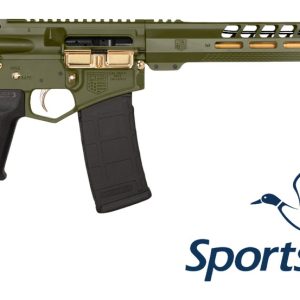 Diamondback DB175AK802 DB15  Sports South Exclusive 5.56 NATO 30+1 16" Gold Cerakote Threaded Barrel, Green Cerakote w/Gold Accents Aluminum Receiver w/Picatinny Rail, M-LOK Handguard, Magpul MOE Blac