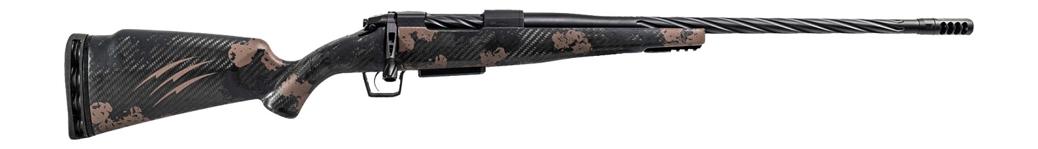 Fierce Firearms ROGSSX22CM18BT Twisted Rogue XP 22 Creedmoor 3+1 18" Black Cerakote Spiral Fluted Threaded Stainless Steel Barrel, Drilled & Tapped Receiver, BiPod Rail Forend, Trophy Camo LR Negative