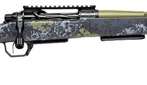 Horizon Firearms HRF-VE2-22CM-18R Venatic 2 22 Creedmoor 18" Sage Green Spiral Fluted Threaded Barrel, Black DLC Receiver w/Picatinny Rail, Arca Rail Forend, Artic Moss Iota EKO X Carbon Fiber Stock