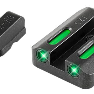 TruGlo TG13CZ1A TFX Black | Green Tritium & Fiber Optic White Outline Front Sight Green Tritium & Fiber Optic Rear Sight