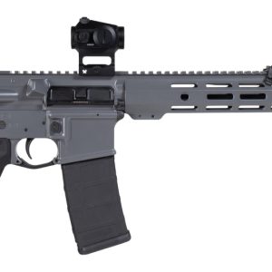 Shark Coast Tactical SCTARGCC Grey Night Bundle 5.56 NATO 10+1 16" Black Nitride Barrel, Gray Cerakote Aluminum Receiver w/Picatinny Rail, M-LOK Handguard, Black Polymer Stock & Grip, StreamLight ProT
