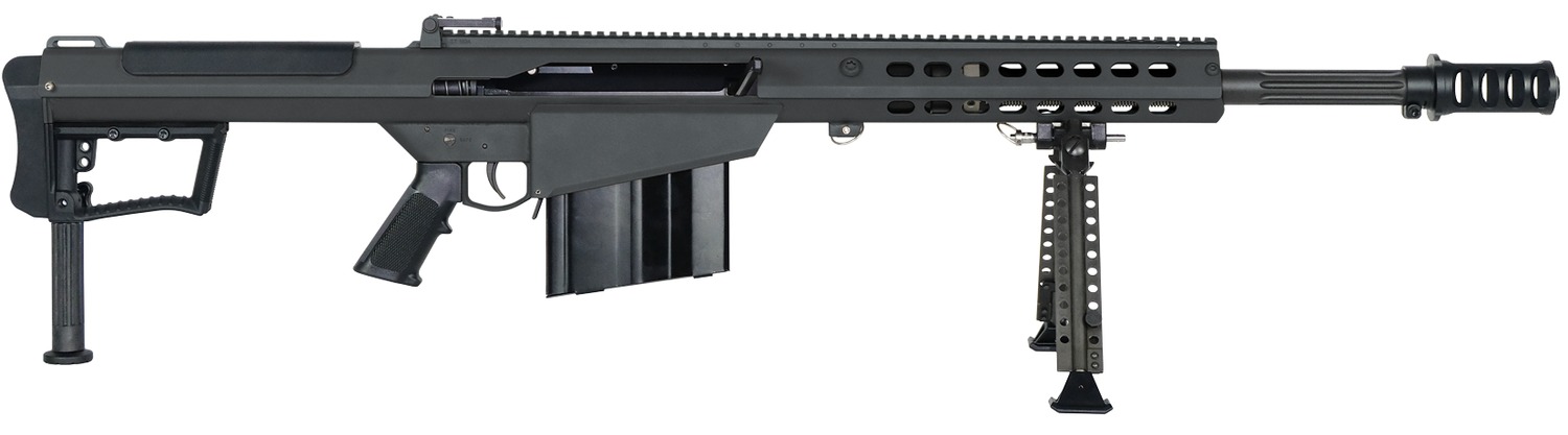 Barrett 20183 M107A1 50 BMG 10+1 20" Fluted Barrel, Picatinny Rail Receiver, M-LOK Handguard, QD BiPod Forend, Black Polymer Grip