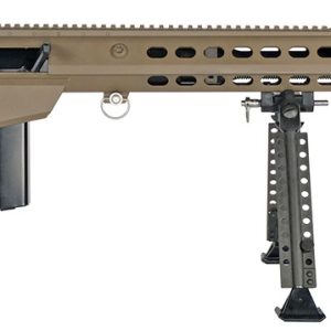 Barrett 20186 M107A1 50 BMG 10+1 20" Fluted Barrel, Flat Dark Earth Receiver w/Picatinny Rail, M-LOK Handguard, QD BiPod Forend, Black Polymer Grip