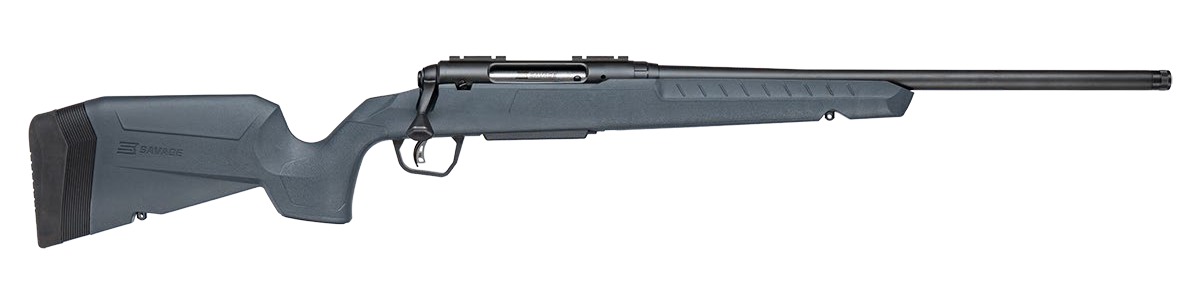 Savage Arms 33125 Axis 2 22-250 Rem 4+1 20" Matte Black Carbon Steel Threaded Barrel, Drilled & Tapped Receiver, Gray Fixed w/Pistol Grip Synthetic Stock, Right Hand