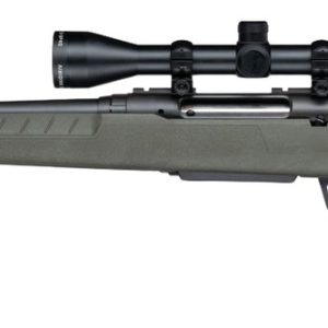 Savage Arms 33192 Axis 2 XP 25-06 Rem 4+1 20" Matte Black Carbon Steel Threaded Barrel & Drilled & Tapped Receiver, OD Green Synthetic Fixed w/Pistol Grip Stock, 3-9x40mm Duplex Scope, Left Hand