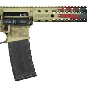 Black Rain Ordnance BRO-AMFLAG-WTP-250 Spec15 5.56 NATO 30+1 16" We The People Aluminum Receiver w/Picatinny Rail,Magpul MOE SL Black Polymer Stock, Black Magpul Grip