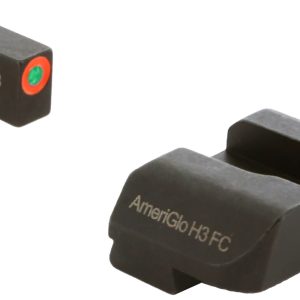 AmeriGlo GL201 i-Dot Sight Set for Glock Green Tritium Orange Outline Front Sight-Green Tritium Rear Sight