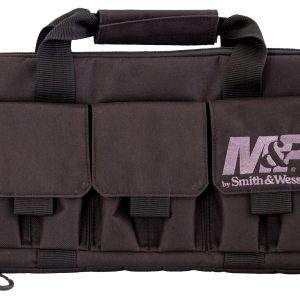 M&P Accessories 110029 Pro Tac Handgun Case Black Nylon Holds 2 Handguns