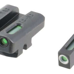 TruGlo TG13WA3A TFX Black | Green Tritium & Fiber Optic White Outline Front Sight Green Tritium & Fiber Optic Rear Sight