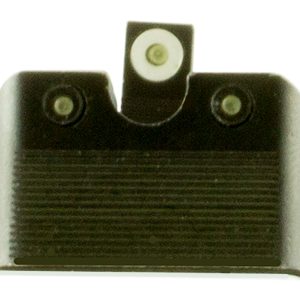 TruGlo TG231G2MW Tritium Pro High, White Outline Tritium Front/ Green Tritium Rear/Black Nitride Fortress Frame, Compatible w/Glock MOS, Front Post/Rear Dovetail Mount