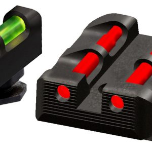 HiViz GLT178 Target Sight Set Glock Green Fiber Optic Front Sight-Red Fiber Optic Rear Sight