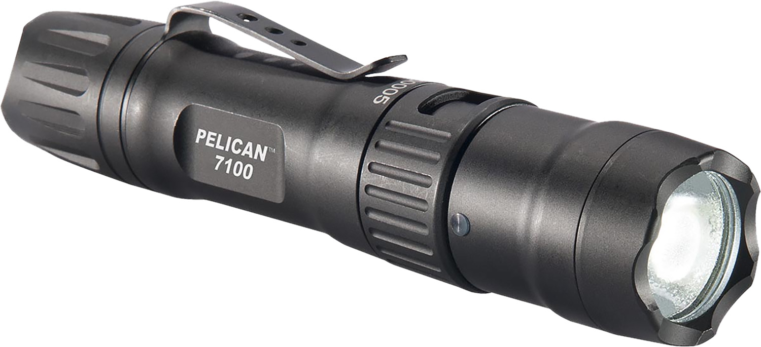 Pelican 7100 Tactical Flashlight Black Anodized 33/348/695 Lumens White LED