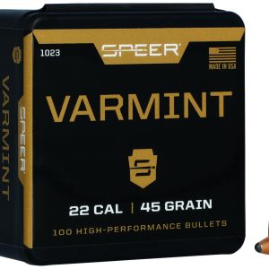 Speer 1023 Varmint 22Cal 45gr Jacketed Soft Point 100 Per Box/5 Case