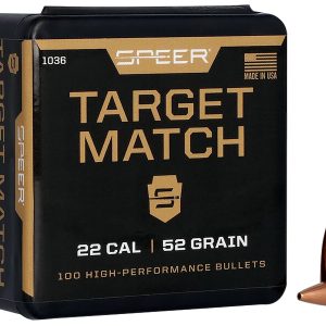 Speer 1036 Rifle Plinking Target Match .224 52 gr Hollow Point Boat Tail