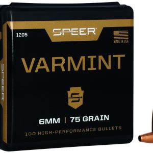 Speer 1205 Varmint 6mm 75gr Jacketed Hollow Point 100 Per Box/5 Case