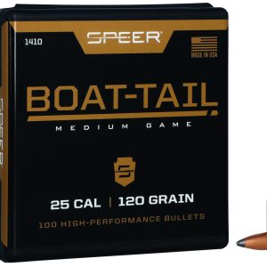 Speer 1410 Boat-Tail 25Cal 120gr Jacketed Soft Point Boat Tail 100 Per Box/5 Case