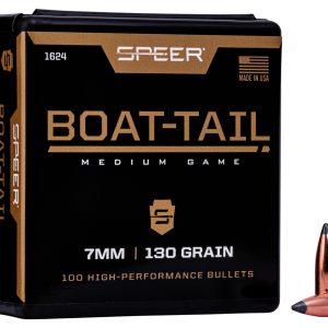 Speer 1624 Boat-Tail 7mm 130gr Jacketed Soft Point Boat Tail 100 Per Box/5 Case