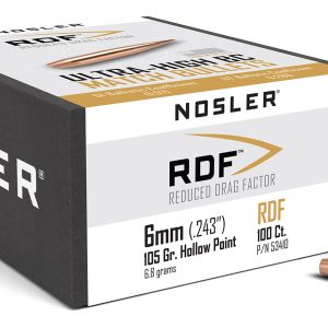 Nosler 53410 RDF Match 6mm 105gr Hollow Point Boat Tail 100/Box