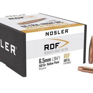 Nosler 49824 RDF Match 6.5mm 140gr Hollow Point Boat Tail 100/Box