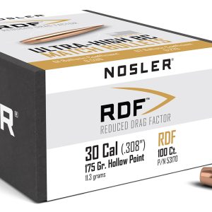 Nosler 53170 RDF Match 30Cal 175gr Hollow Point Boat Tail 100/Box