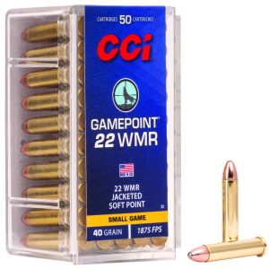 CCI 0022 Gamepoint Rimfire 22WMR 40gr Jacketed Soft Point 50 Per Box/40 Case
