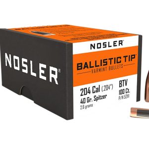 Nosler 52111 Ballistic Tip  204Ruger 40gr Spitzer 100/Box