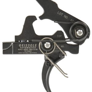Geissele Automatics 05400 SSP Single-Stage Curved Trigger with 3-3.75 lbs Draw Weight & Black Oxide Finish for AR-Platform