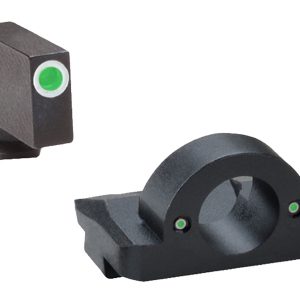 AmeriGlo GL125 Ghost Ring Sight Set for Glock Green Tritium White Outline Front Sight-Green Tritium Rear Sight