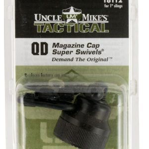 Uncle Mike's 18112 Mag Cap Swivel Set made of Steel with Blued Finish, 1" Loop Size & Quick Detach Style for Mossberg 590, 835 Includes Two Super Swivels