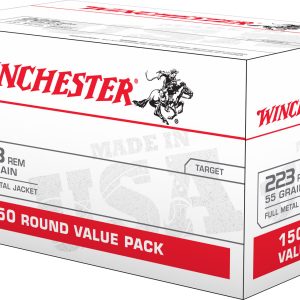 Winchester Ammo W223150 USA 223Rem 55gr Full Metal Jacket 150 Per Box/4 Case *Value Pack