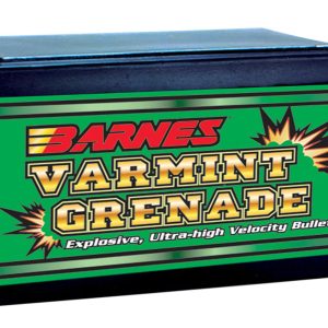 Barnes Bullets 30171 Varmint Grenade Ultra High Velocity 22Cal 36gr Flat Base Hollow Point 100/Box