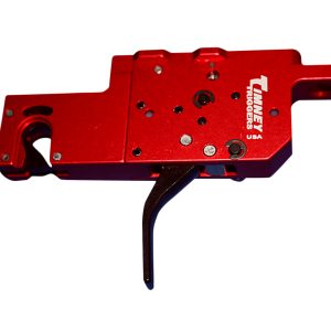 Timney Triggers 650ST RPR Two-Stage Straight Trigger with 8 oz/1 lb Draw Weight & Black/Red Finish for Ruger Precision