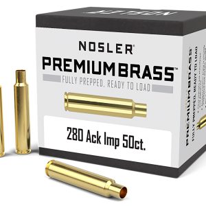 Nosler 10175 Premium Brass Unprimed Cases 280AckleyImproved Rifle Brass 50/Box