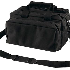 Bulldog BD910 Deluxe Range Bag Black Nylon Water-Resistant Outer Shell, Adjustable Strap, Removeable Divider, Storage Pockets, Deluxe Padding