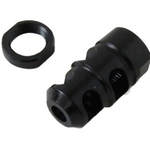 Kel-Tec PLRSU582 PLR-22 Muzzle Brake Kit Black Steel with 1/2"-28 tpi Threads for 22 LR Kel-Tec PLR-16