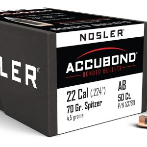 Nosler 53780 AccuBond 22Cal 70gr Spitzer Point 50/Box