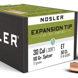 Nosler 59380 E-Tip 30Cal 110gr Spitzer 50/Box
