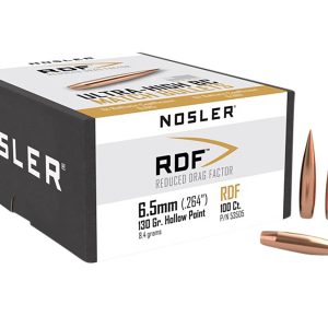 Nosler 53505 RDF Match 6.5Creedmoor 130gr Hollow Point Boat Tail 100/Box