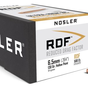 Nosler 54722 RDF Match 6.5Creedmoor 130gr Hollow Point Boat Tail 500/Box
