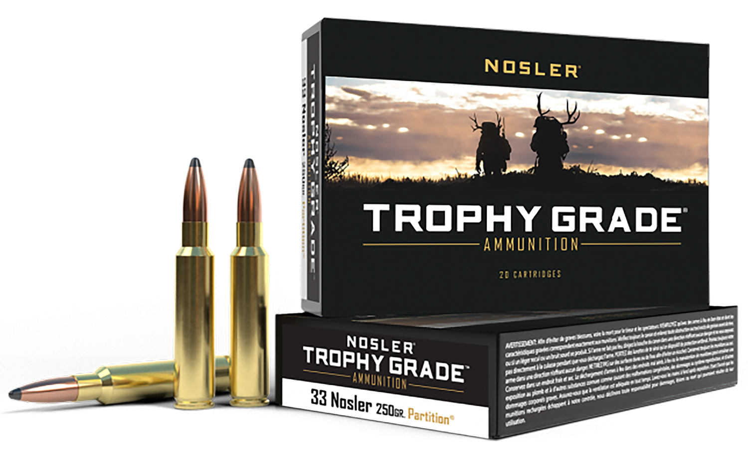 Nosler 60134 Trophy Grade 33Nosler 250gr Nosler Spitzer Partition 20 Per Box/10 Case