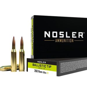 Nosler 40056 Ballistic Tip 260Rem 120gr Spitzer Ballistic Tip 20 Per Box/10 Case