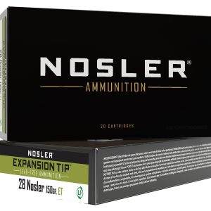 Nosler 40039 E-Tip 28Nosler 150gr E Tip Lead Free 20 Per Box/10 Case