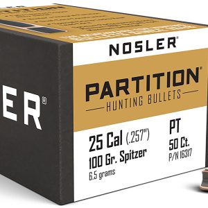 Nosler 16317 Partition  25Cal 100gr Spitzer 50/Box