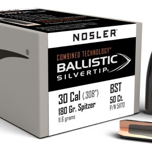 Nosler 51170 Ballistic Silvertip 30Cal 180gr Spitzer Point 50/Box