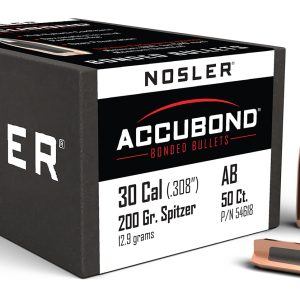 Nosler 54618 AccuBond 30Cal 200gr Spitzer Point 50/Box