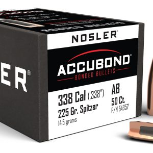 Nosler 54357 AccuBond 338Cal 225gr Spitzer Point 50/Box