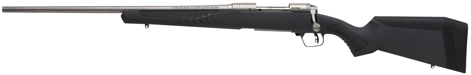 Savage Arms 57085 110 Storm Full Size 223 Rem 4+1 22" Matte Button-Rifled Barrel, Matte Drilled & Tapped Stainless Steel Receiver, AccuStock Matte Gray Synthetic Stock, Left Hand
