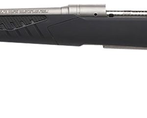 Savage Arms 57058 110 Storm Full Size 7mm Rem 3+1 24" Matte Button-Rifled Barrel, Matte Drilled & Tapped Stainless Steel Receiver, AccuStock Matte Gray Synthetic Stock, Left Hand