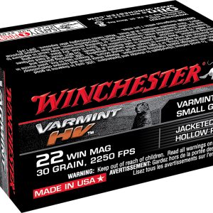 Winchester Ammo S22M2 Varmint HV 22WMR 30gr Jacketed Hollow Point 50 Per Box/40 Case